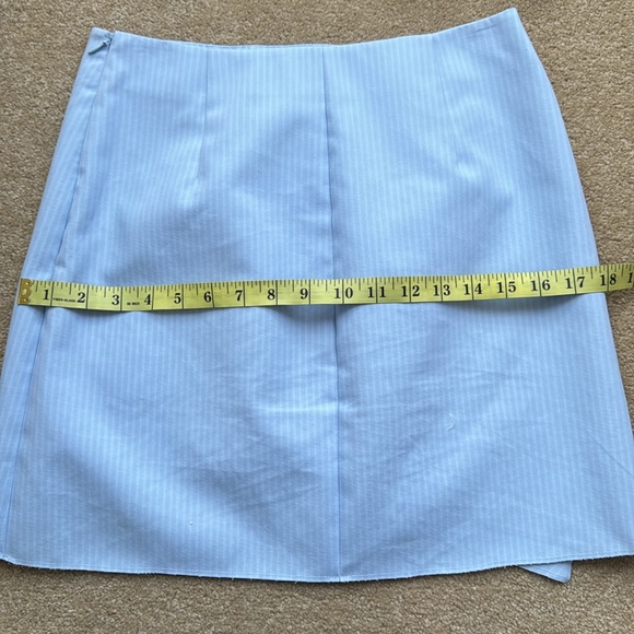 Zara Blue Stripe Mini Skirt - Picture 8 of 9